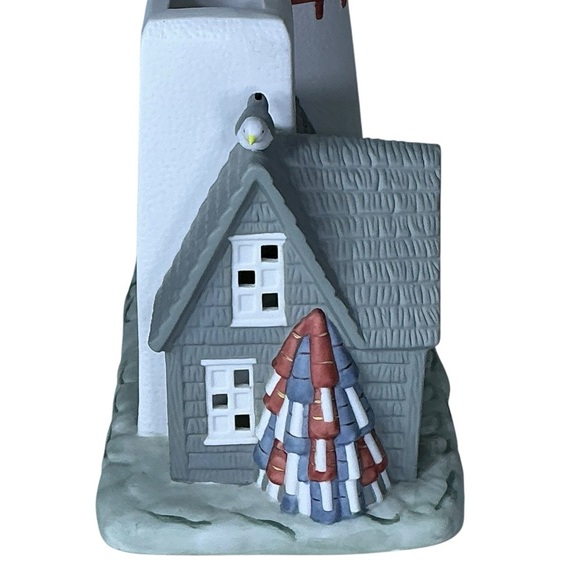 Lighthouse Vintage Stoney Harbor PartyLite Double Candle Holder Collectible Grey - Picture 9 of 16